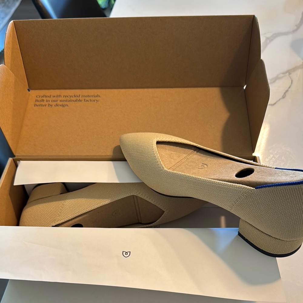 Tan Flats with Pointed Toe and Smooth Finish
